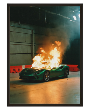 Hangars En Flammes avec cadre