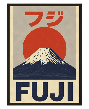 Sunset Fuji avec cadre