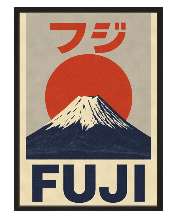 Sunset Fuji avec cadre