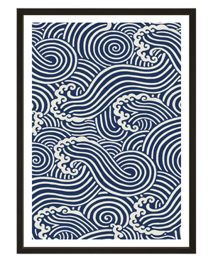 Vagues Japonaises avec cadre