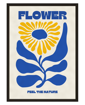 Flower Bleu avec cadre