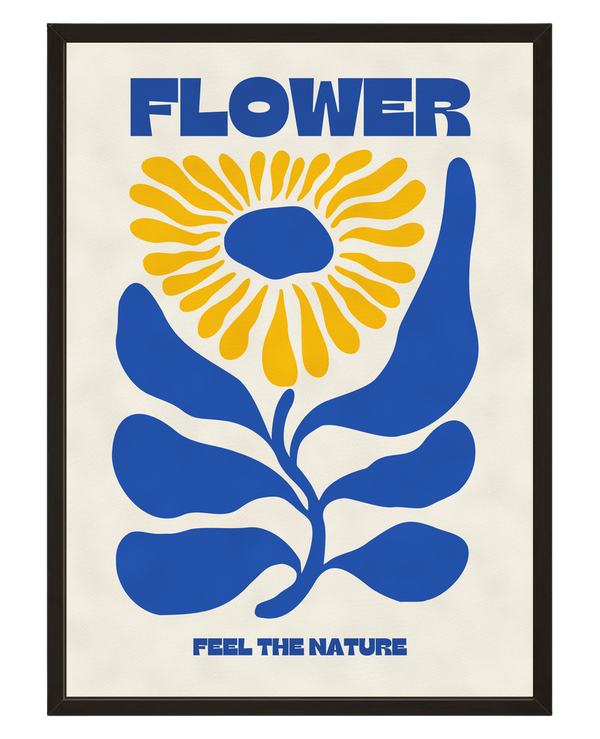 Flower Bleu avec cadre