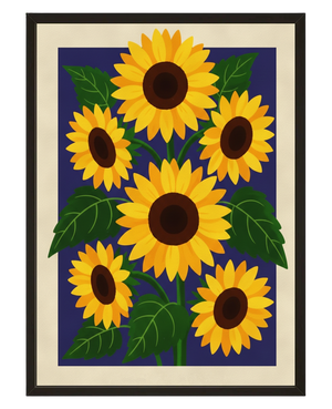 Soleil Tournesols avec cadre