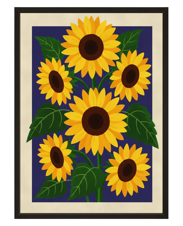 Soleil Tournesols avec cadre