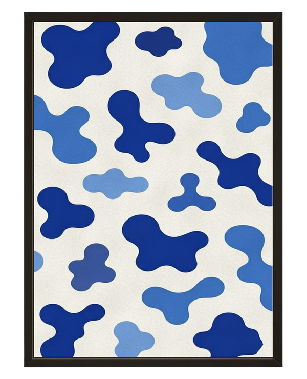 Les Formes En Bleu avec cadre