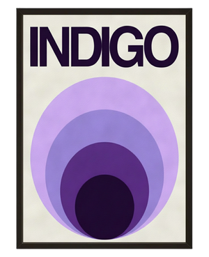Indigo Vibrant avec cadre