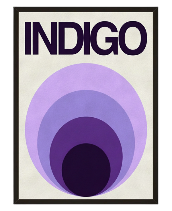 Indigo Vibrant avec cadre