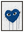 Coeur Bleu Coulant avec cadre