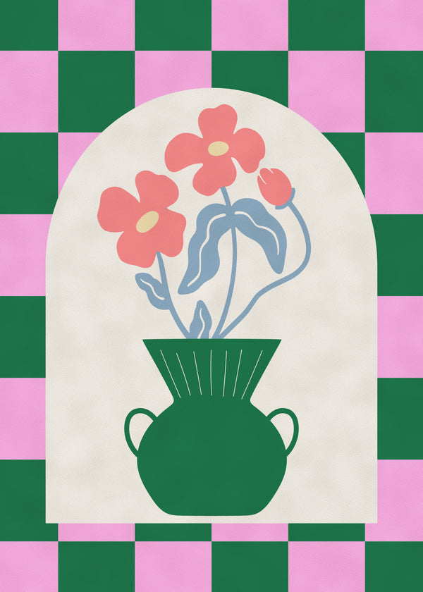 Vase Damier sans cadre
