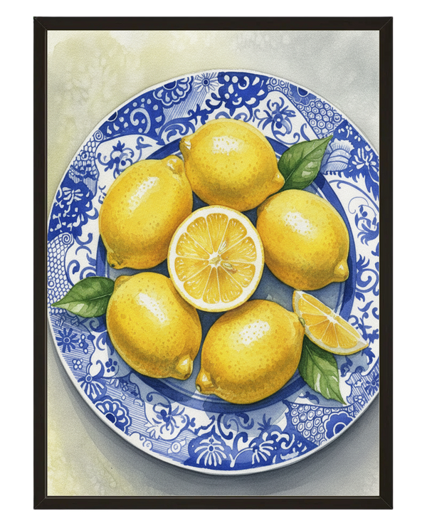 Citrons De Porcelaine avec cadre