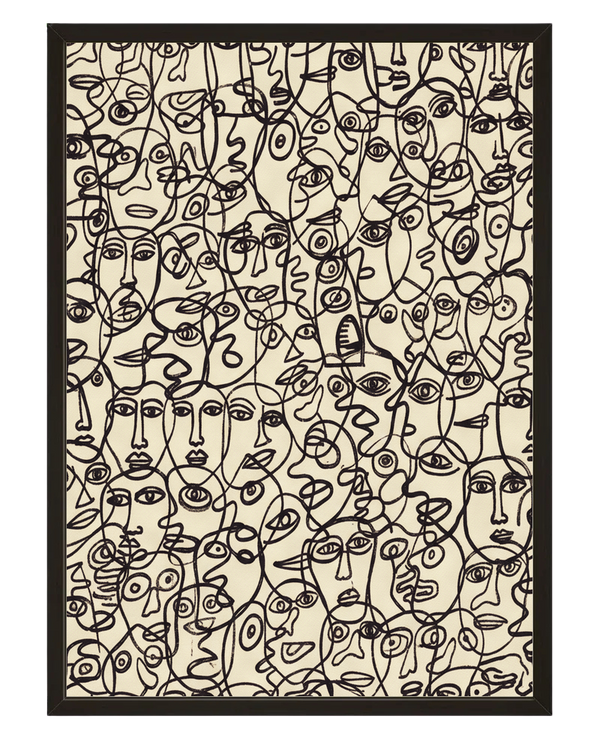 100 Visages avec cadre