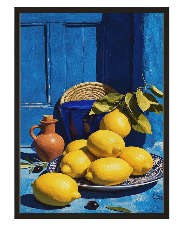 Bleu Mediterranee avec cadre