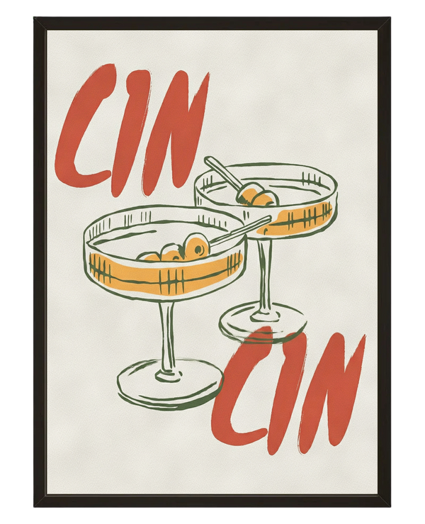 Cin Cin Cocktail avec cadre