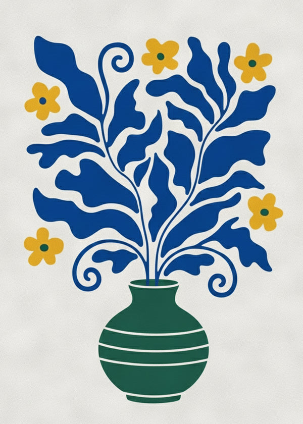Feuillage Indigo sans cadre