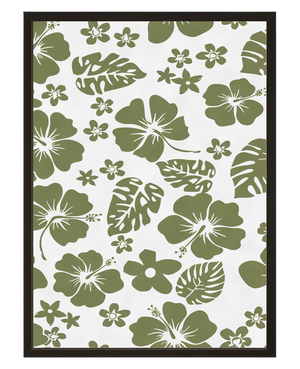Motif Hibiscus avec cadre