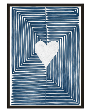 Le Coeur Blanc avec cadre