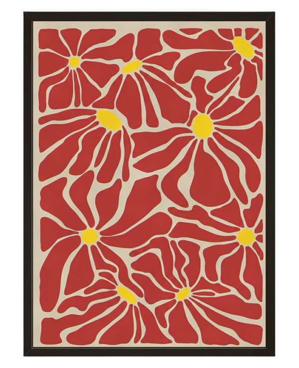 Jardin Rouge avec cadre