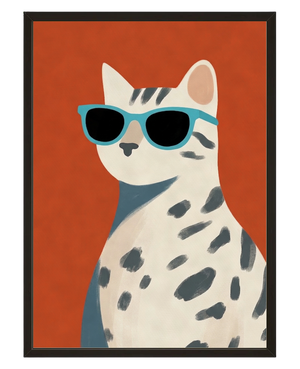 Chat Tropez avec cadre