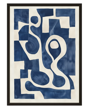 Abstrait Bleu Marine avec cadre