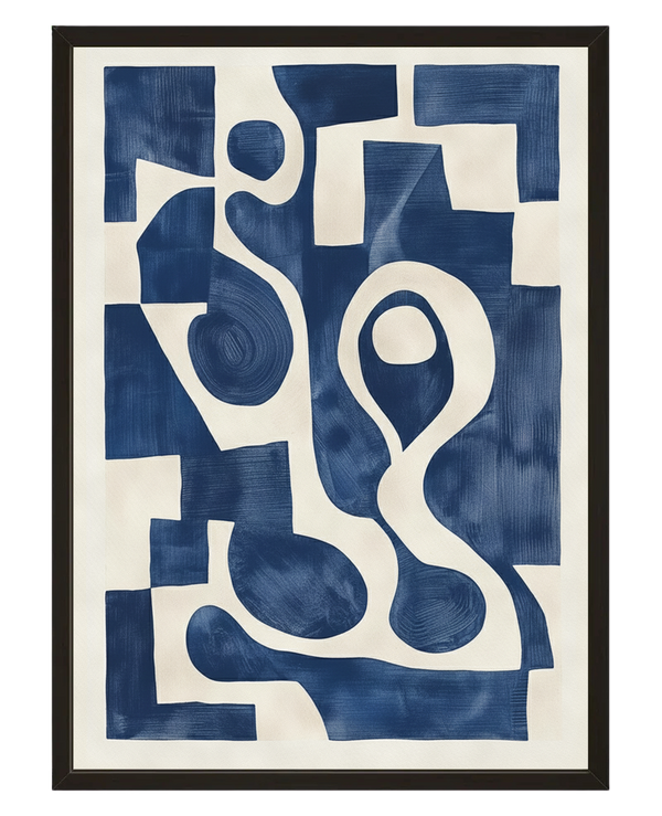 Abstrait Bleu Marine avec cadre