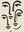 Les Trois Visages sans cadre
