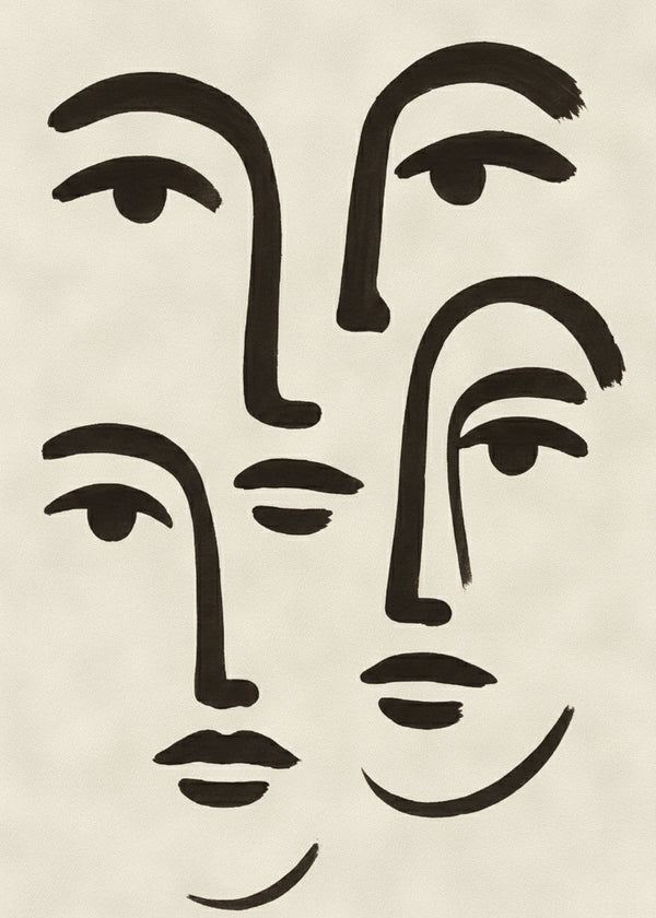 Les Trois Visages sans cadre