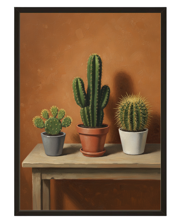 Trio Cactus avec cadre
