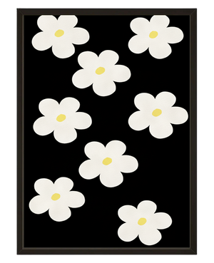 Paquerettes Contrastees avec cadre