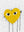 Coeur Jaune Coulant sans cadre