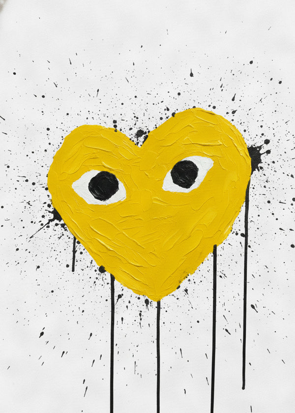 Coeur Jaune Coulant sans cadre