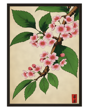 Printemps Japonais avec cadre