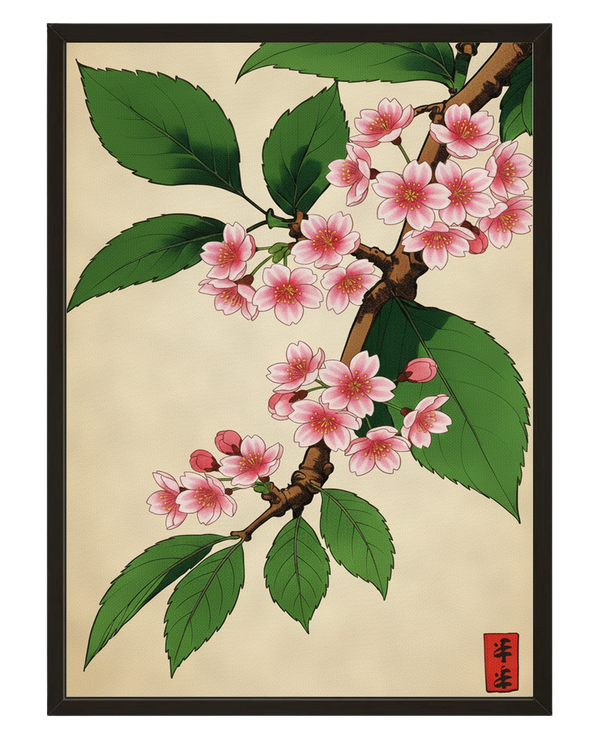 Printemps Japonais avec cadre
