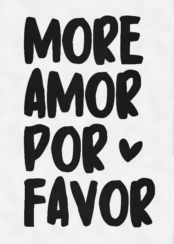 More Amor Noir sans cadre