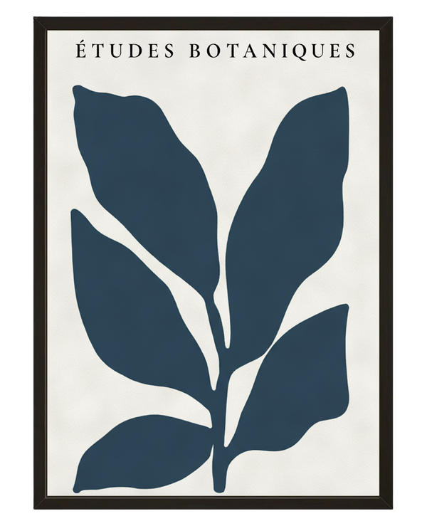 Feuilles Indigo avec cadre