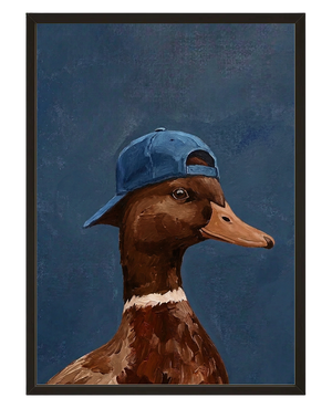 Canard Indigo avec cadre