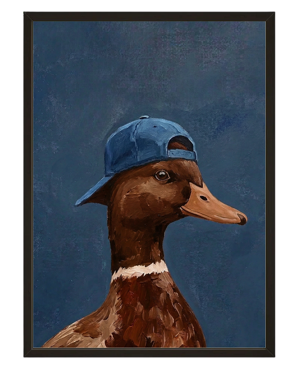 Canard Indigo avec cadre