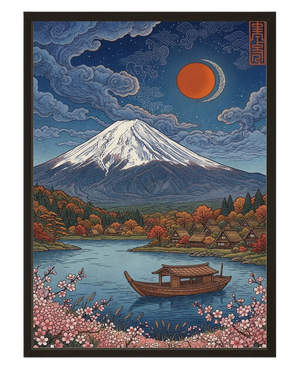 Fuji Lunaire avec cadre
