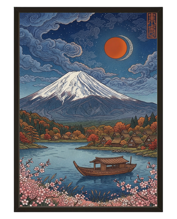 Fuji Lunaire avec cadre