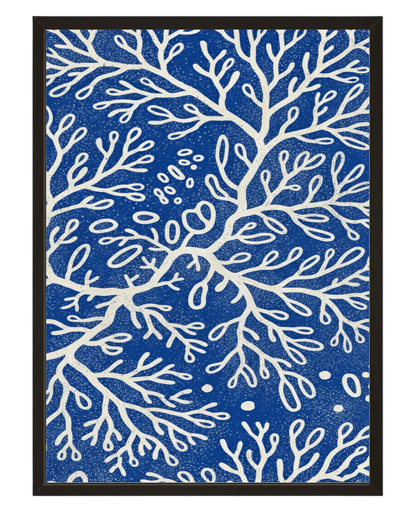 L Arbre En Bleu avec cadre