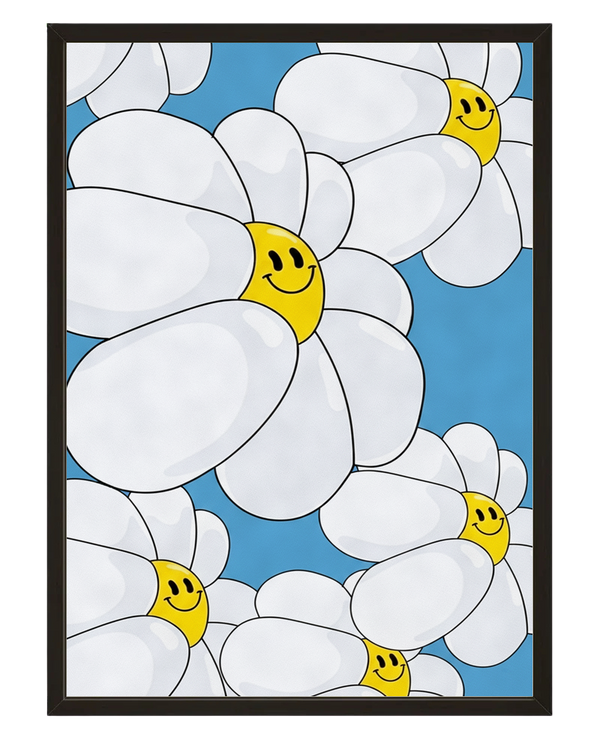 Marguerites Souriantes avec cadre