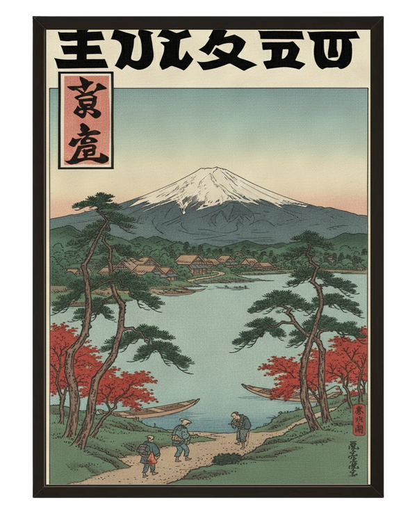 Reflet Fuji avec cadre