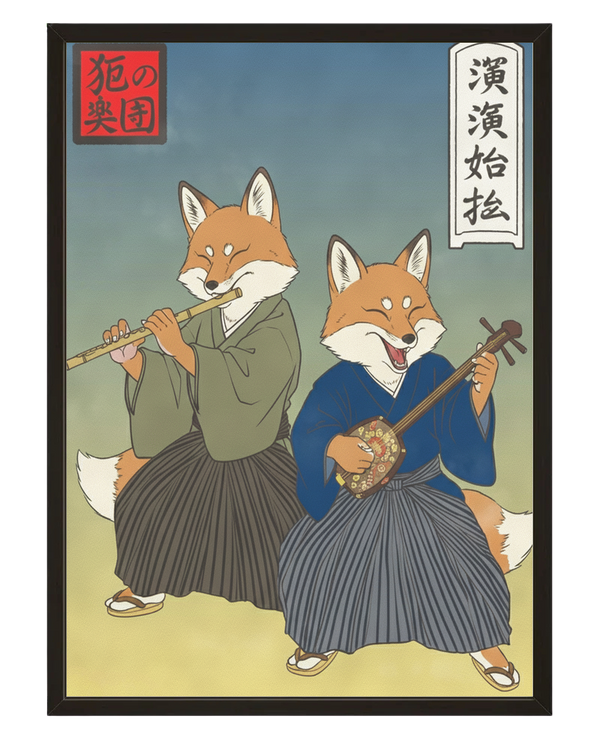 Les Renards Musiciens avec cadre