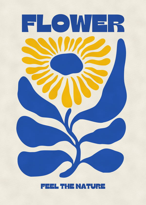 Flower Bleu sans cadre