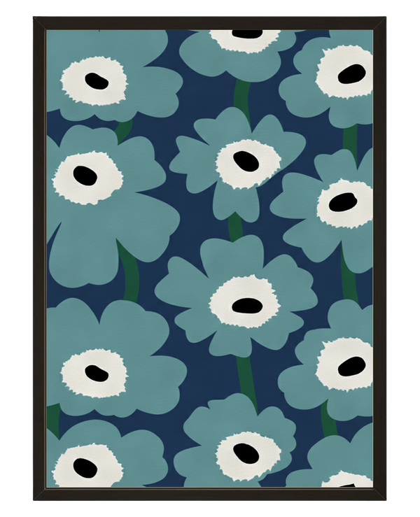 Anemones Bleues avec cadre