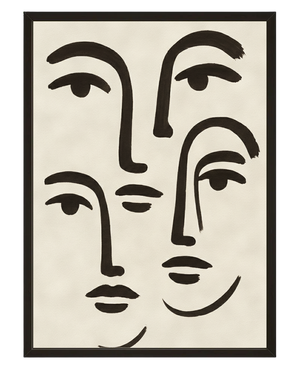 Les Trois Visages avec cadre