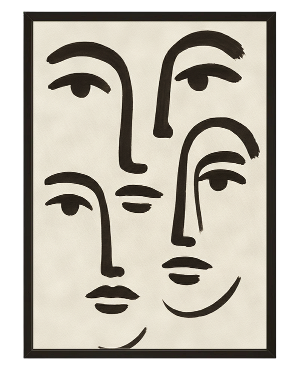 Les Trois Visages avec cadre