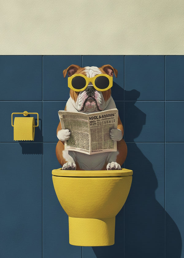 Chien Au Toilette sans cadre
