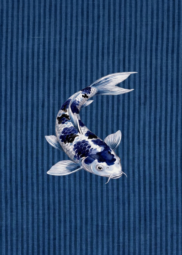 Carpe Koi Indigo sans cadre