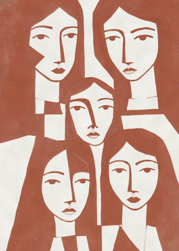Visages Oranges sans cadre