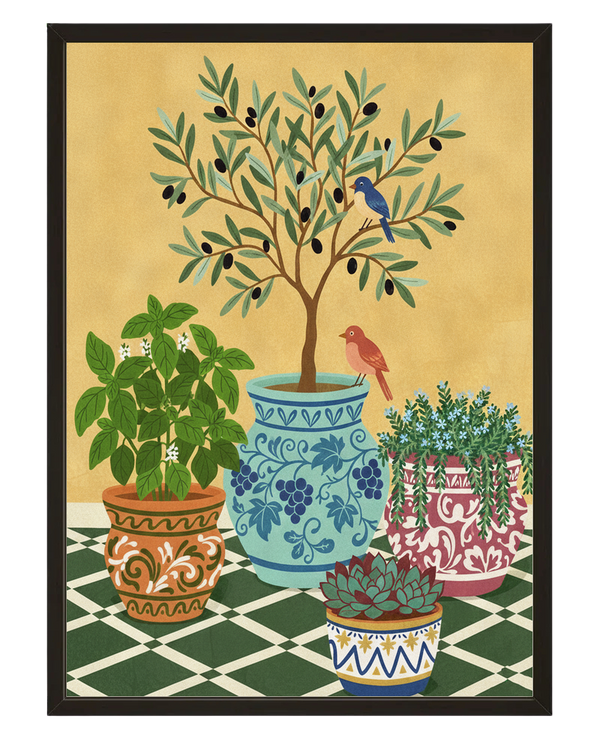 Arbre Oiseaux avec cadre